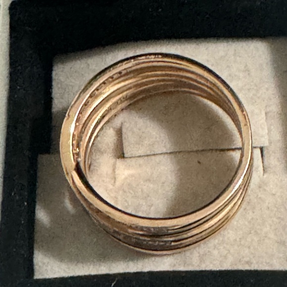 Authentic Pandora Silver Rose gold Entwined Ring Size 64 - Picture 7 of 7